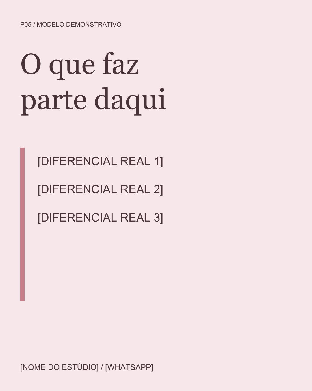 Diferenciais do estúdio