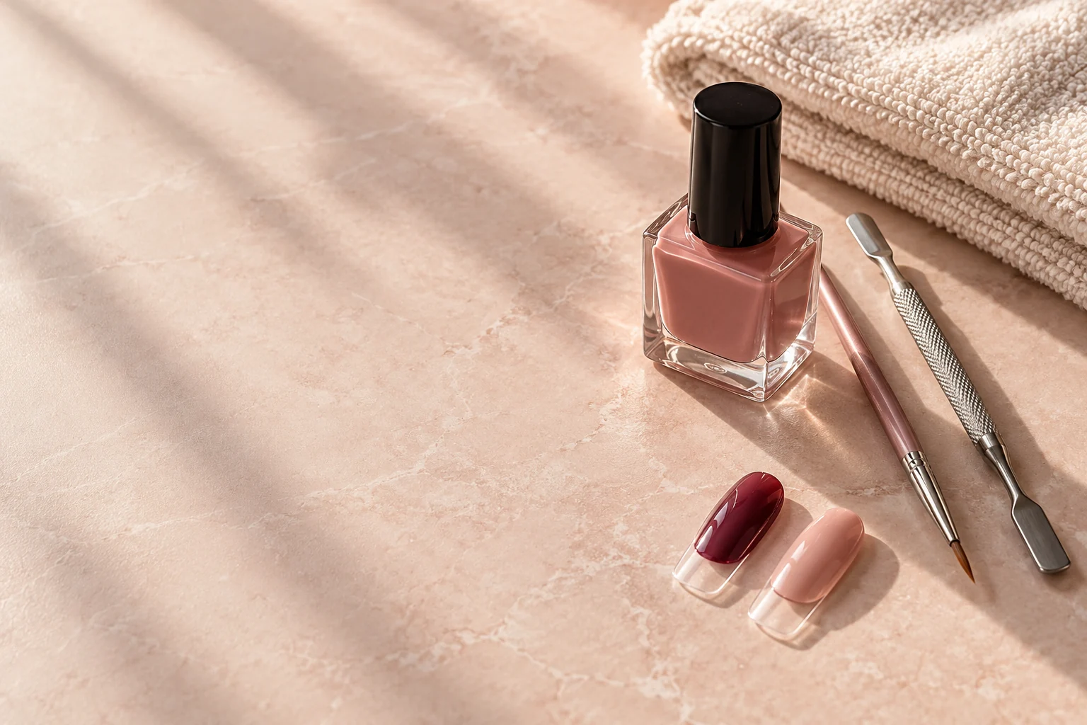 Materiais de manicure em fotografia ilustrativa de IA